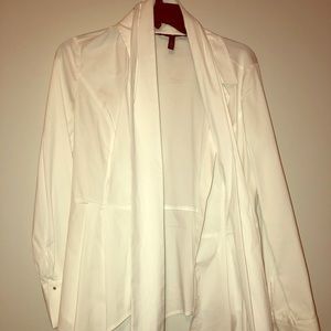 Crisp White House Black Market Button Down Shirt